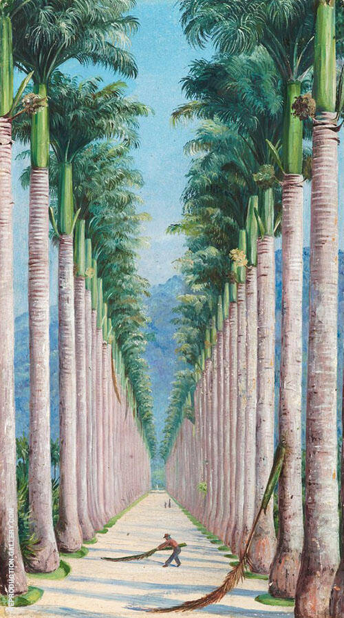 Avenue of Royal Palms at Botafogo Brazil 1880 | Oil Painting Reproduction