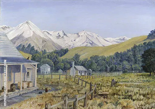 Castle Hill Station with Beech Forest New Zealand By Marianne North