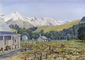 Castle Hill Station with Beech Forest New Zealand By Marianne North