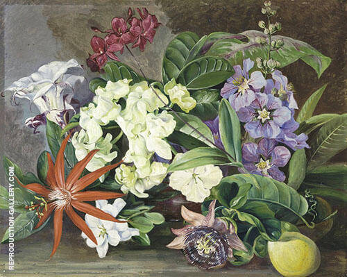 Cultivated Flowers Painted in Jamaica | Oil Painting Reproduction