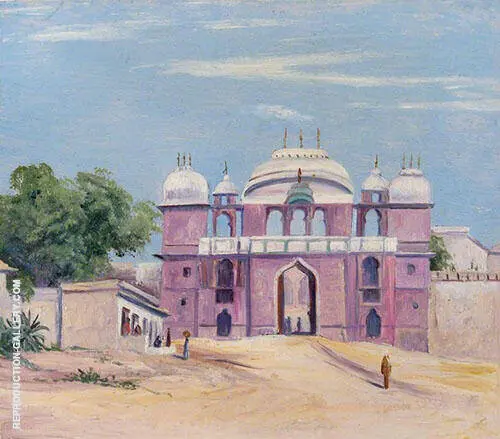 Gate of Rajah s Palace Benares India 1880 By Marianne North