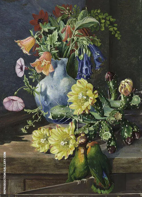 Group of Flowers Painted in Teneriffe By Marianne North