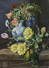 Group of Flowers Painted in Teneriffe By Marianne North