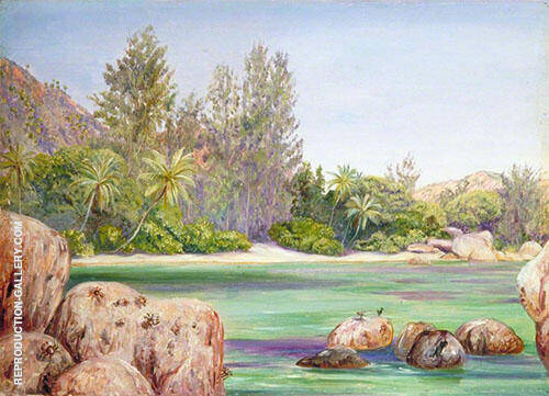 Life on The Coast of Praslin Seychelles 1883 | Oil Painting Reproduction