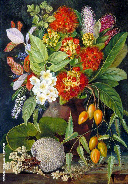 New Zealand Flowers and Fruit | Oil Painting Reproduction