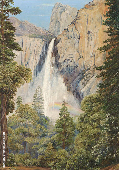 Rainbow over The Bridal Veil Fall Yosemite California | Oil Painting Reproduction