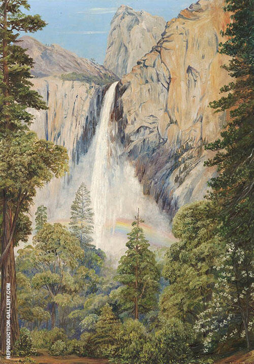Rainbow over The Bridal Veil Fall Yosemite California Oil Painting Reproduction