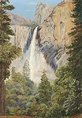 Rainbow over The Bridal Veil Fall Yosemite California By Marianne North