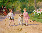 Playing with The Hoop By Victor Gabriel Gilbert