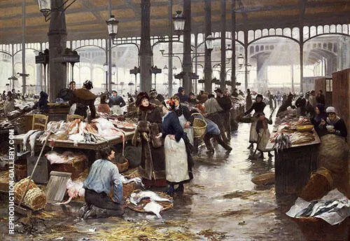 The Fish Hall at The Central Market 1881 By Victor Gabriel Gilbert