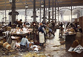 The Fish Hall at The Central Market 1881 By Victor Gabriel Gilbert