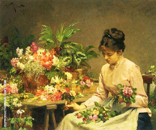 The Flower Seller by Victor Gabriel Gilbert | Oil Painting Reproduction