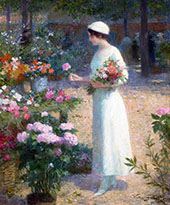 At The Flower Market By Victor Gabriel Gilbert