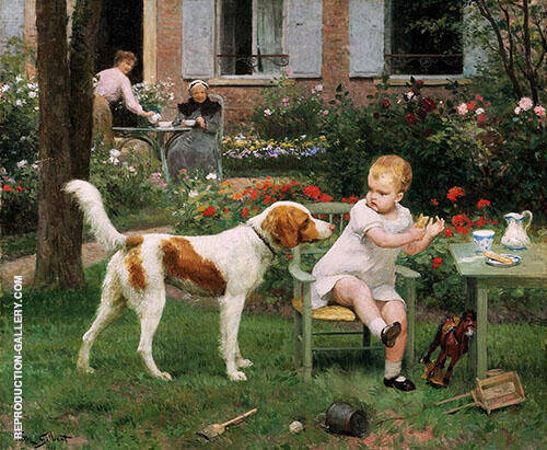 Baby's Snacktime by Victor Gabriel Gilbert | Oil Painting Reproduction