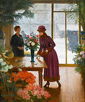 Buying Flowers By Victor Gabriel Gilbert