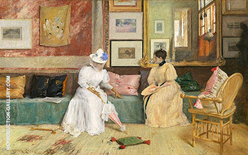 A Friendly Call 1895 by William Merritt Chase | Oil Painting Reproduction