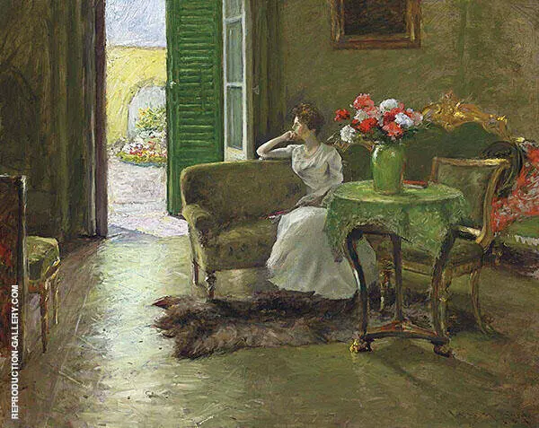 A Memory In The Italian Villa By William Merritt Chase