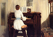 Mrs Meigs Piano Organ 1883 By William Merritt Chase