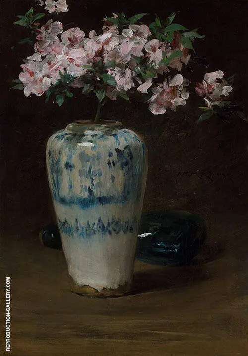 Pink Azalea Chinese Vase 1880 By William Merritt Chase