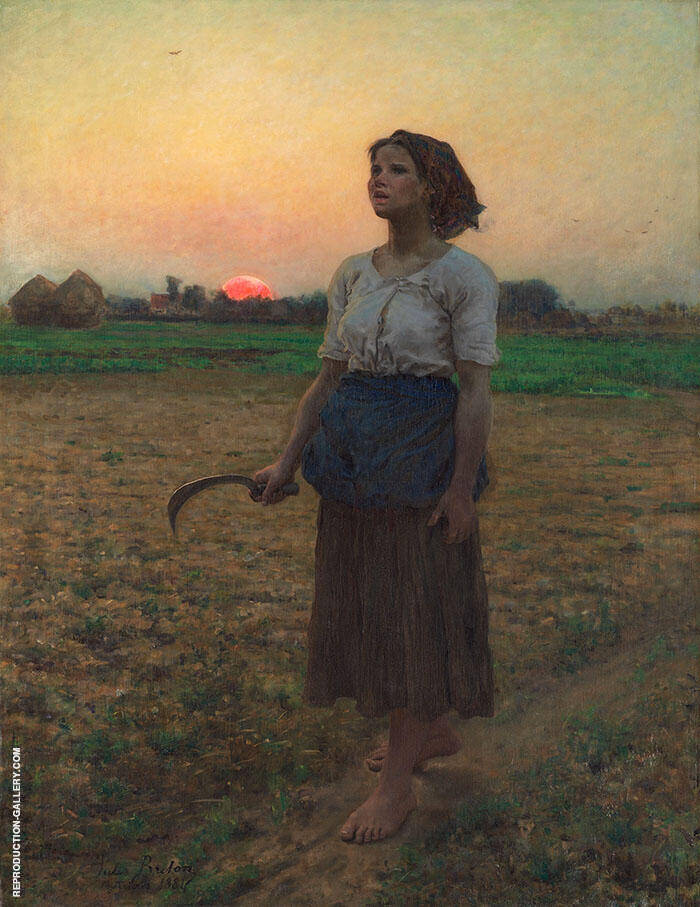 Song of the Lark 1884 by Jules Breton | Oil Painting Reproduction