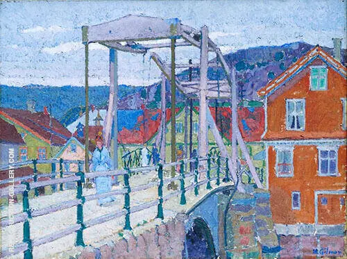 Canal Bridge Flekkefjord c1913 By Harold Gilman
