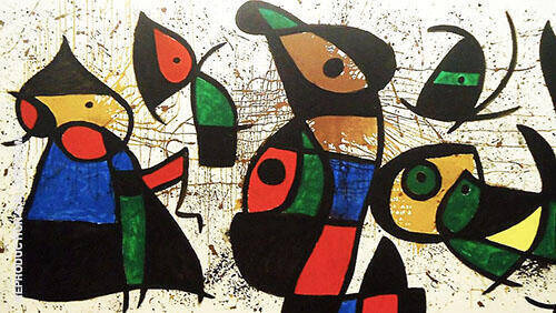 Personnage Oiseaux by Joan Miro | Oil Painting Reproduction