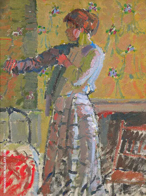 Girl Dressing By Harold Gilman