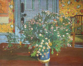 Interior with Flowers By Harold Gilman
