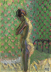 Nude Standing by a Bed 1916 By Harold Gilman