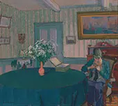 Sylvia Darning 1917 By Harold Gilman