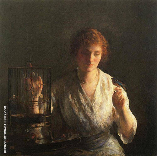 Blue Bird 1919 by Joseph de Camp | Oil Painting Reproduction