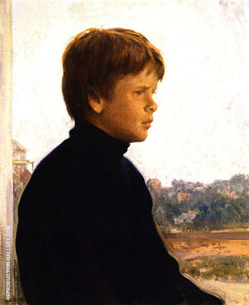 Portrait of a Boy Ted 1902 by Joseph de Camp | Oil Painting Reproduction