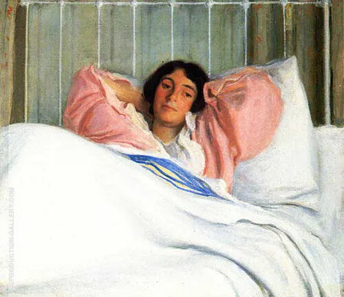 Portrait of The Artist's Wife Edith By Joseph de Camp