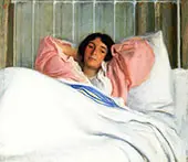 Portrait of The Artist's Wife Edith By Joseph de Camp