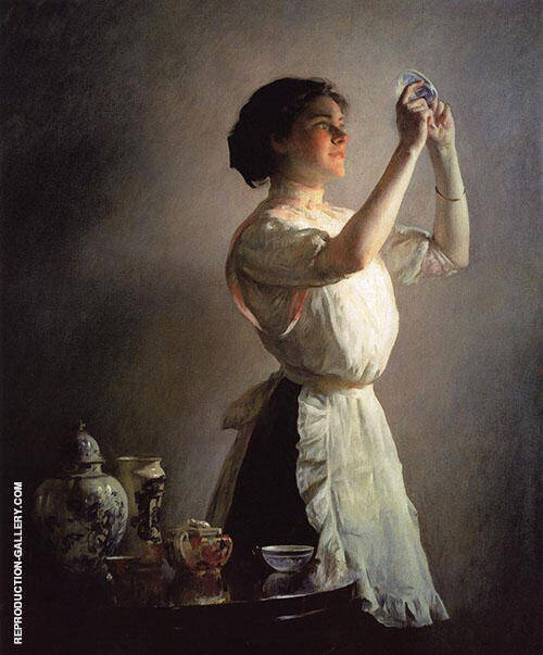 The Blue Cup 1909 by Joseph de Camp | Oil Painting Reproduction