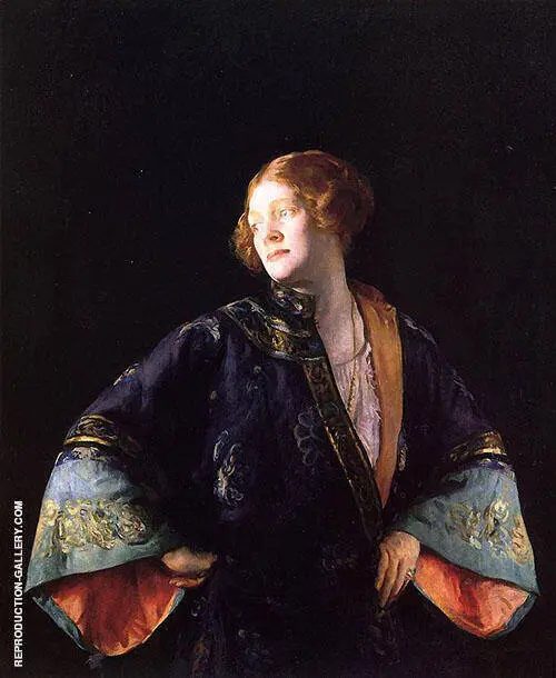 The Blue Mandarin Coat (The Blue Kimono) 1922 By Joseph de Camp