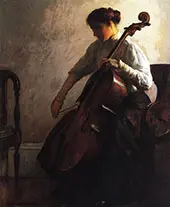 The Cellist 1908 By Joseph de Camp