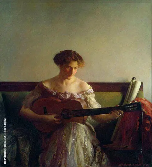The Guitar Player 1908 By Joseph de Camp
