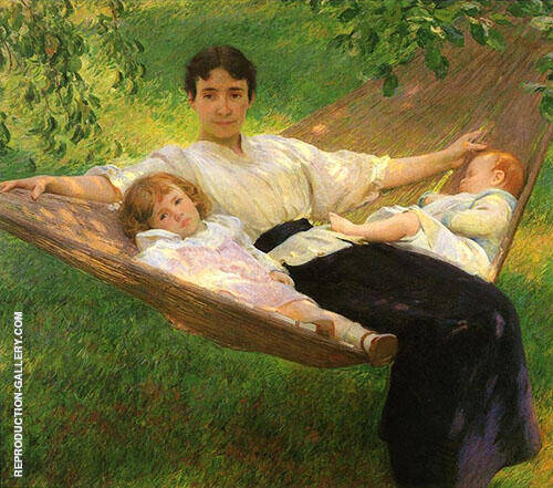 The Hammock 1895 by Joseph de Camp | Oil Painting Reproduction