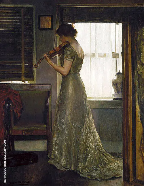 The Violinist The Violin Girl with a Violin 1902 By Joseph de Camp