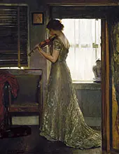 The Violinist The Violin Girl with a Violin 1902 By Joseph de Camp