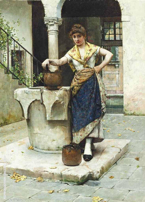 At The Well by Albert Chevallier Tayler | Oil Painting Reproduction