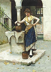 At The Well By Albert Chevallier Tayler