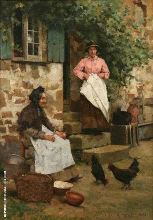 Feeding Time 1884 By Albert Chevallier Tayler