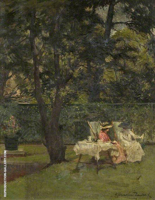 In The Garden 1912 by Albert Chevallier Tayler | Oil Painting Reproduction