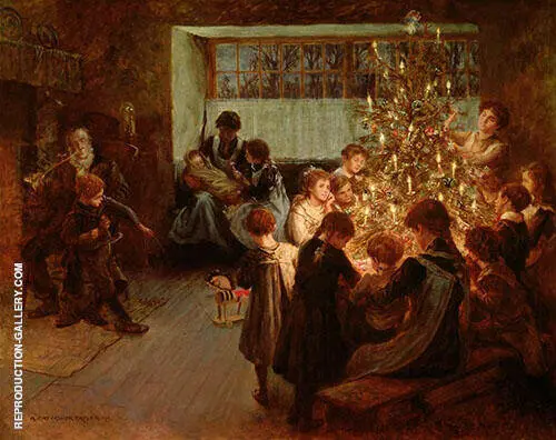 The Christmas Tree 1911 By Albert Chevallier Tayler