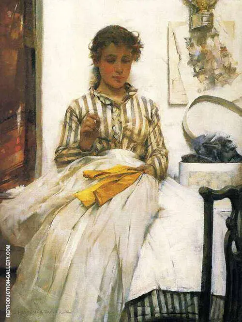 The Yellow Ribbon By Albert Chevallier Tayler