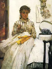 The Yellow Ribbon By Albert Chevallier Tayler