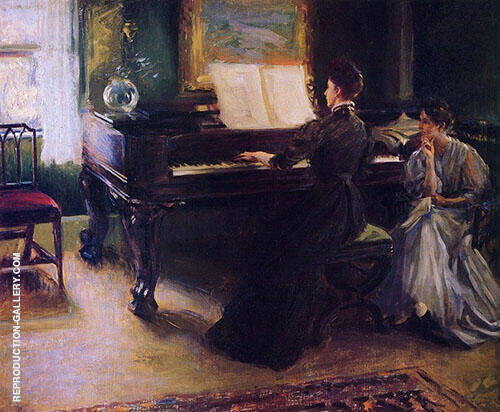 Two Sisters at a Piano 1894 | Oil Painting Reproduction