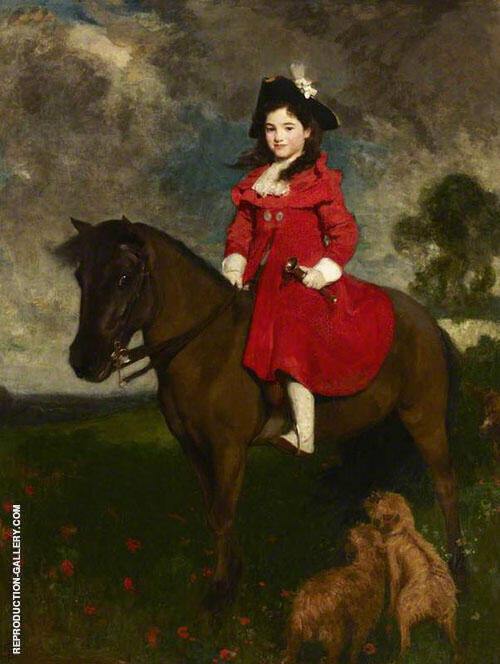 The Field The Artists Daughter on a Pony | Oil Painting Reproduction